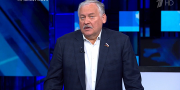 Lies and manipulation on the air of the Russian First Channel by Zatulin