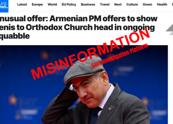 Euronews misrepresents the squabble between Pashinyan and the clergyman making some corrections hours later