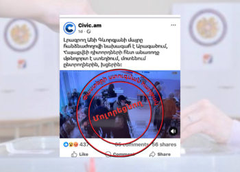Civic.am-ի մոլորեցնող պնդումը. լրագրող Անի Գևորգյանի մայրն Արագածի տեղամասում օրենքի շրջանակից դուրս չի գործել